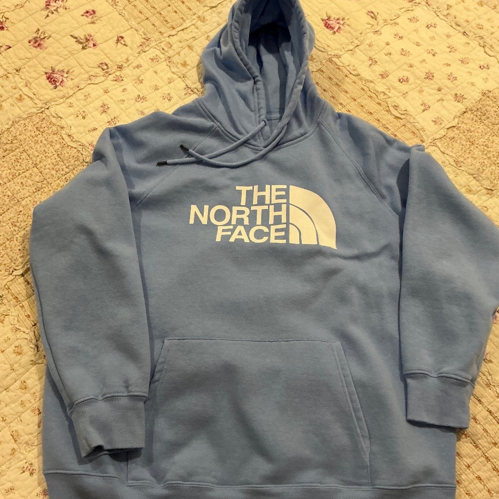 The North Face Half Dome Pullover Hoodie Sweatshirt XXL Cornflowe/Tnf White NWOT